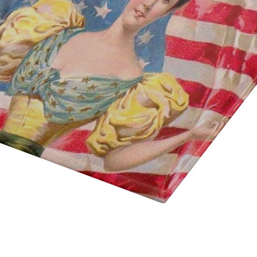 Amerikaanse Flag Lady Liberty Independence Snijplank (Hoek)