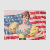 Amerikaanse Flag Lady Liberty Independence Tissuepapier (Voorkant)