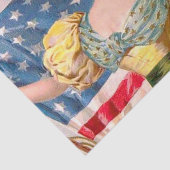 Amerikaanse Flag Lady Liberty Independence Tissuepapier (Detail)
