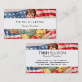 Amerikaanse Flag Lady Liberty Independence Visitekaartje (Voorkant / Achterkant)