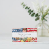 Amerikaanse Flag Lady Liberty Independence Visitekaartje (Staand voorkant)