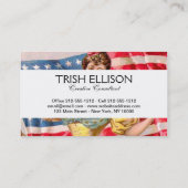 Amerikaanse Flag Lady Liberty Independence Visitekaartje (Achterkant)