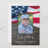 Amerikaanse Flag Memorial Bedankkaart (Voorkant)