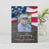 Amerikaanse Flag Memorial Bedankkaart (Staand voorkant)