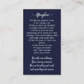 Amerikaanse Flag Memorial Prayer Kaart Aangepaste  Contactkaartje (Achterkant)