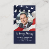 Amerikaanse Flag Memorial Prayer Kaart Aangepaste  Contactkaartje (Voorkant)