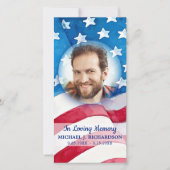 Amerikaanse Flag Memorial Prayer Photo Funeral Bla (Voorkant)