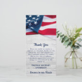 Amerikaanse Flag Memorial Veteran Bedankkaart (Staand voorkant)