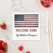 Amerikaanse Flag Militaire Soldaat Welkomstpartij Servet (Insitu)