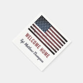 Amerikaanse Flag Militaire Soldaat Welkomstpartij Servet (Hoek)