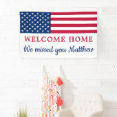 Amerikaanse Flag Militaire Welkome Thuis Spandoek (Insitu)