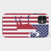Amerikaanse Flag Moose Iphone Case (Achterkant (horizontaal))