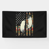 Amerikaanse Flag Native Tribe Feather Pride Spandoek (Horizontaal)