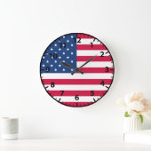 Amerikaanse Flag Patriotic Veterans Wall klok (Huis)