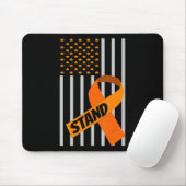 Amerikaanse Flag Ribbon Leukemia Awareness Family  Muismat (Met muis)