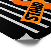 Amerikaanse Flag Ribbon Leukemia Awareness Family  Poster (Hoek)