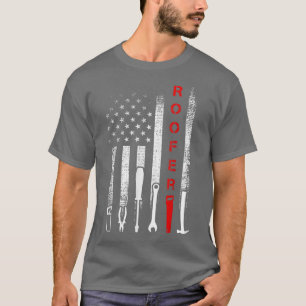 Amerikaanse Flag Roofer Shirt Mannen Verenigde Sta