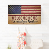 Amerikaanse Flag Soldaat Spandoek (Insitu)