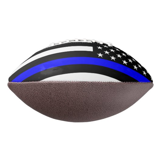 Amerikaanse Flag Thin Blue Line Symbolisch Memoria American Football (Gedraaid 90)