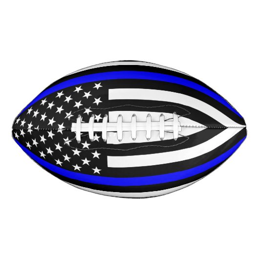 Amerikaanse Flag Thin Blue Line Symbolisch Memoria American Football (Voorkant)
