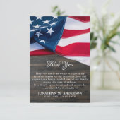 Amerikaanse Flag Veteran Memorial Bedankkaart (Staand voorkant)