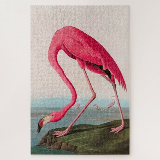 Amerikaanse Flamingo Birds of America Audubon Prin Legpuzzel (Verticaal)