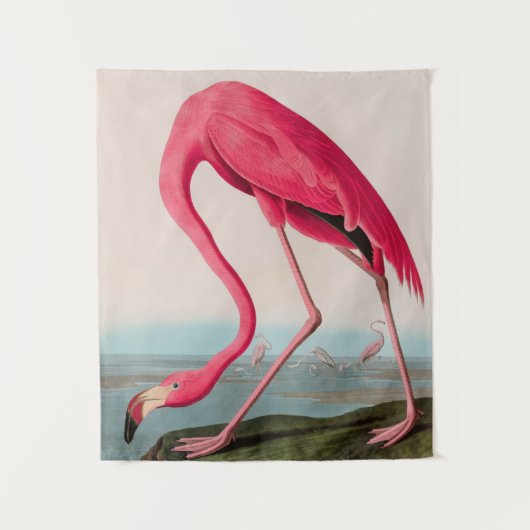 Amerikaanse Flamingo Birds of America Audubon Prin Wandkleed (Voorkant)