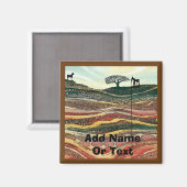 Amerikaanse Folk Style Oil Rige Magneet (Voorkant / Achterkant)