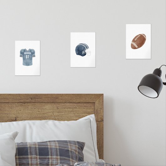 Amerikaanse football aangepaste naam kwekerij set (Slaapkamer)