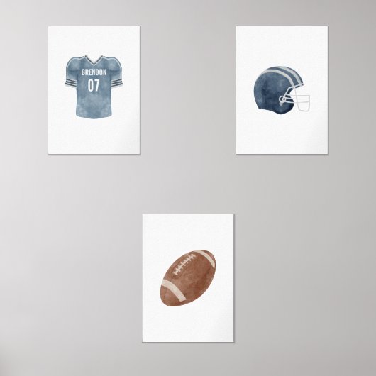 Amerikaanse football aangepaste naam kwekerij set  (Voorkant)