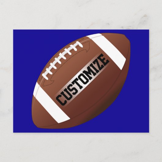 Amerikaanse Football - Aangepaste teamnaam & kleur Briefkaart (Voorkant)