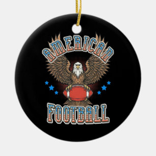 Amerikaanse Football Amerikaanse vlag Keramisch Ornament