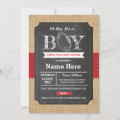 Amerikaanse football Baby shower Boy Rugby Uitnodi Kaart (Voorkant)