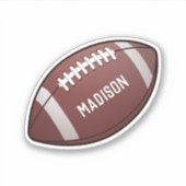 Amerikaanse Football Ball Custom Name Sticker (Voorkant)