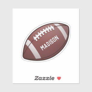 Amerikaanse Football Ball Custom Name Sticker