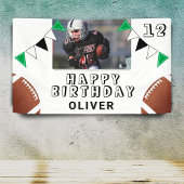 Amerikaanse Football Ball Flags Foto Birthday Part Spandoek