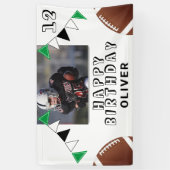 Amerikaanse Football Ball Flags Foto Birthday Part Spandoek (Verticaal)