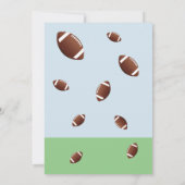 Amerikaanse Football Ball Sports Kinderen Birthday Bedankkaart (Achterkant)