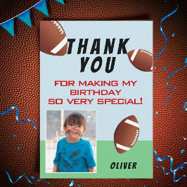 Amerikaanse Football Ball Sports Kinderen Birthday Bedankkaart