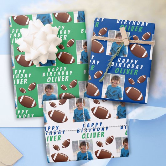 Amerikaanse Football Ball Sports Kinderen Birthday Inpakpapier Vel