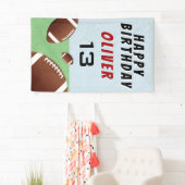 Amerikaanse Football Balls Happy Birthday Party Spandoek (Insitu)