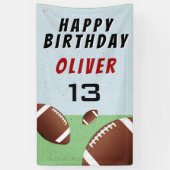 Amerikaanse Football Balls Happy Birthday Party Spandoek (Verticaal)