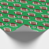 Amerikaanse Football Balls Naam Happy Birthday Cadeaupapier (Hoek)