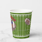 Amerikaanse Football Birthday Party Papieren Bekers (Achterkant)