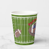 Amerikaanse Football Birthday Party Papieren Bekers (Voorkant)