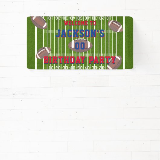 Amerikaanse Football Birthday Party Spandoek (Insitu)