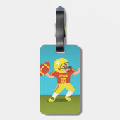 Amerikaanse Football Boy Kinderen Bagagelabel (Achterkant verticaal)