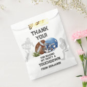 Amerikaanse Football Boy Verjaardagsfeest Bedankzakje (Gezegeld)