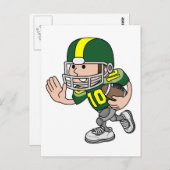 Amerikaanse football briefkaart (Voorkant / Achterkant)