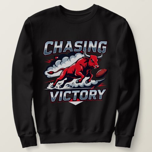 Amerikaanse Football Chasing Victory Sweatshirt (Design voorkant)